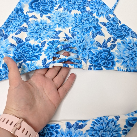 Frankie's Bikinis Marley Blue Dahlia bikini pair - Picture 5 of 12